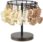 Dahey Claw Clip Organizer 16 Metal Hooks Display Holder Hair Clip, Black