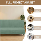 U-NICE HOME Stretch Futon Cover Armless Bed Slipcover - Image 4