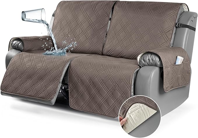 TAOCOCO 100% Waterproof Oversized Loveseat Recliner Cover, Non Slip Split Couch by TAOCOCO