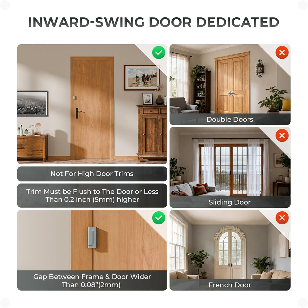 1Pack Door Reinforcement Lock Home Security, Childproof Safety