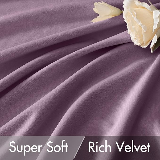 MIULEE Lavender Velvet Curtains 96 inches - Image 4