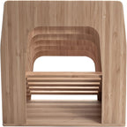 MobileVision Bamboo Desktop Inclined File Folder Organizer and Paper Tray, Upright Sections, Step Sorter, 5 Slots