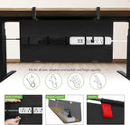 KEEGH No Drill Fabric Under Desk Cable Management Tray 28 in,Black