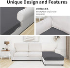 Easy-Going Stretch Sectional Couch Covers 1 Piece Chaise Lounge Slipcover L - Image 3