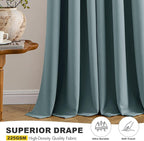 MIULEE Dusty Blue Blackout Curtains - Image 5