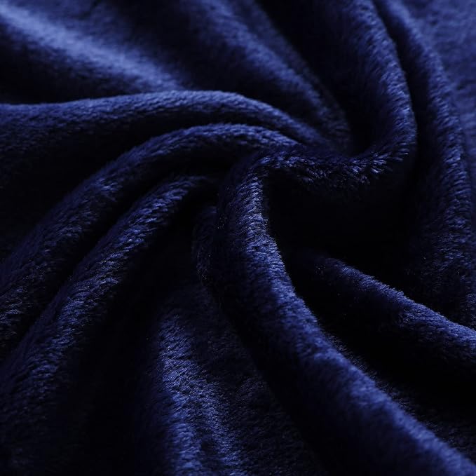 JIAHANNHA Navy Blue Throw Blanket Fleece Blanket Throw Size, Super Soft Cozy - Image 5