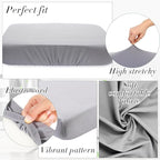 Newwiee Set of 4 Stretch Patio Cushion Covers Sofa Couch Seat Chair Slipcovers - Image 3