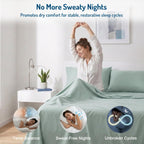Coolmax® Cooling Sheets for Hot Sleepers, Queen Size, Aqua