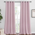 NICETOWN Baby Pink Blackout Curtains 90 inches Length by NICETOWN