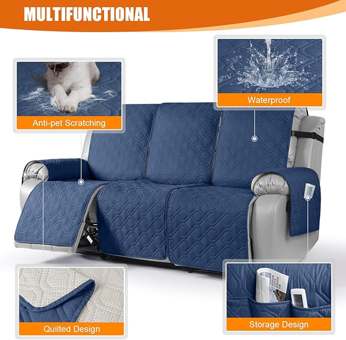 VANSOFY Waterproof Recliner Couch Covers, Sofa Covers 1-Piece Washable - Image 5
