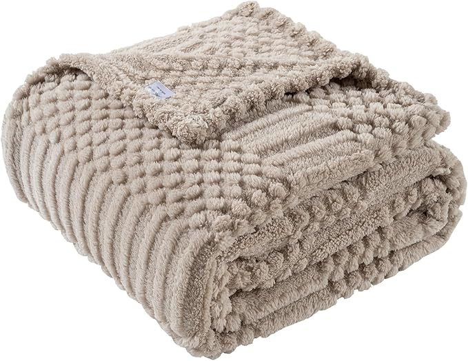 60x80 Inch Brown Twin Blanket by Unknown