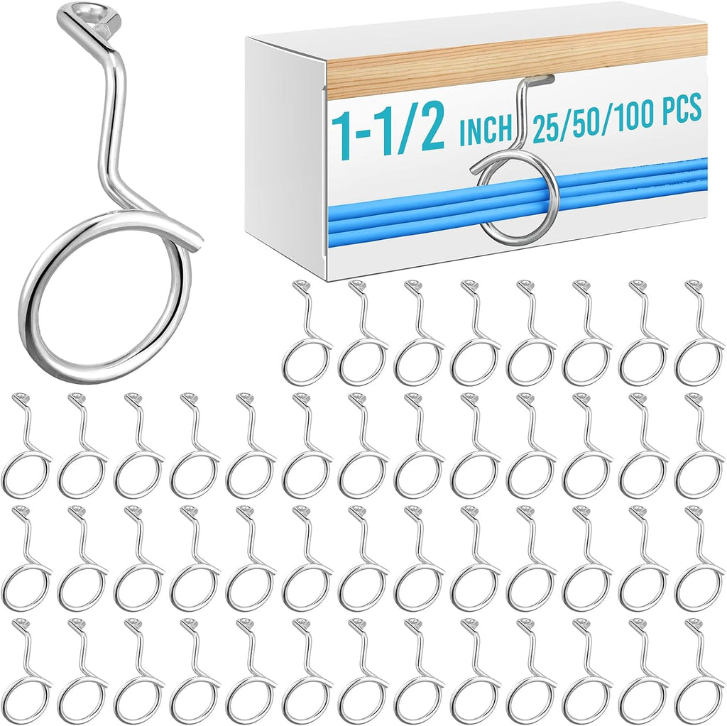 Blulu 25 Pcs Bridle Rings, 2 Inch Low Voltage Wire Cable Rings