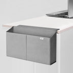 Desk Side Storage Organizer, Minimalist Side Storage Bag for Office Supplies, Gaming Headset, Office Side Storage Bag for Makeup Desk, Computer Workstation, Grey