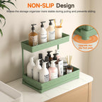 Sevenblue 3-Pack 2-Tier L-Shaped Under Sink Organizers with Sliding Drawers