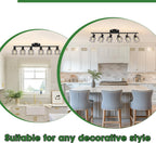Baocuz 6-Lights Black Semi Flush Mount Ceiling Light, Multi-Directional Ceiling Light Fixtures, Rotatable Kitchen Track Lighting Fixtures with Wire Cages for Living Room, Dining Table, Foyer