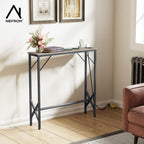 31.5‘’ Console Table, Skinny Entryway Table with Fast-Charging Station, Narrow Long Sofa Table, Behind Slim Couch Table for Entrance, Hallway, Living Room Decor ST-GY80-1
