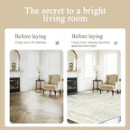 Washable Rugs 6x9 Area Rugs for Living Room, Dining Room- Large Ultra Soft Faux - Image 3