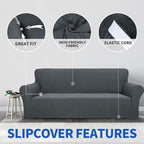 ZNSAYOTX 1 Piece Jacquard Chair Slipcovers - Image 5