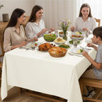 10-Pack Ivory Tablecloths for Rectangle Tables, 60 x 102 Inches