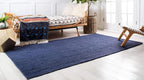 Unique Loom Braided Jute Collection Area Rug - Dhaka (9' x 12' Rectangle, Navy Blue)