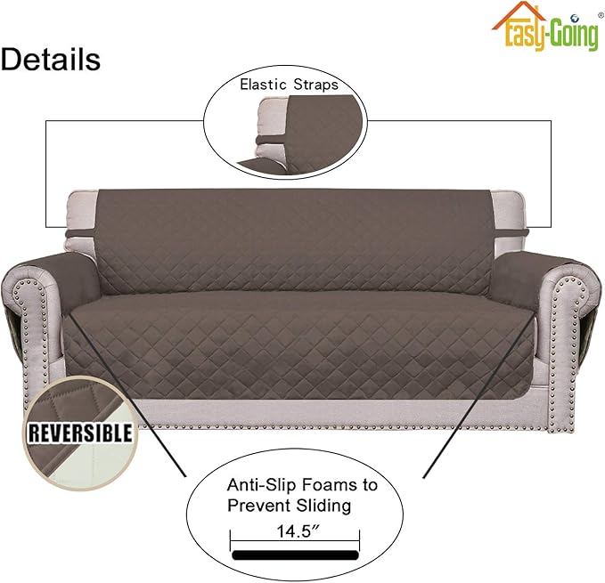 Easy-Going Chair Sofa Slipcover Reversible Sofa Cover Water Resistant Couch - Image 3