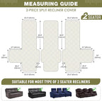 TAOCOCO 100% Waterproof Recliner Sofa Cover, Non Slip Split Couch Covers - Image 2