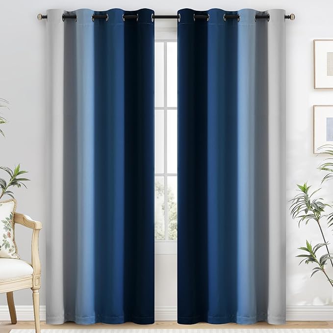 Yakamok 100% Blackout Curtains 84 Inch Length 2 Layers, Light Blocking Thermal - Image 2