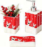 Goldenr Ceramic Bathroom Accessories Set Complete, Modern Decor,4PCS