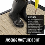GORILLA GRIP 100% Waterproof All-Season WeatherMAX Doormat US Designed Natural - Image 4