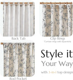 jinchan Floral Curtains Lined Linen Blend Curtain - Image 5