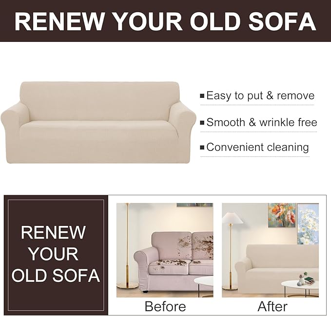U-NICE HOME Loveseat Cover Stretch Couch Cover Sofa Cover Sofa Slipcover - Image 5