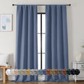 Simplebrand Ava Denim Blue Blackout Curtains by Simplebrand