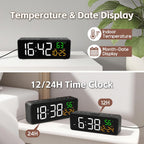Netzu 3-in-1 Digital Clocks for Living Room, Small & Compact Alarm Clock