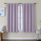 Simplebrand Ava Lilac Short Blackout Curtains by Simplebrand