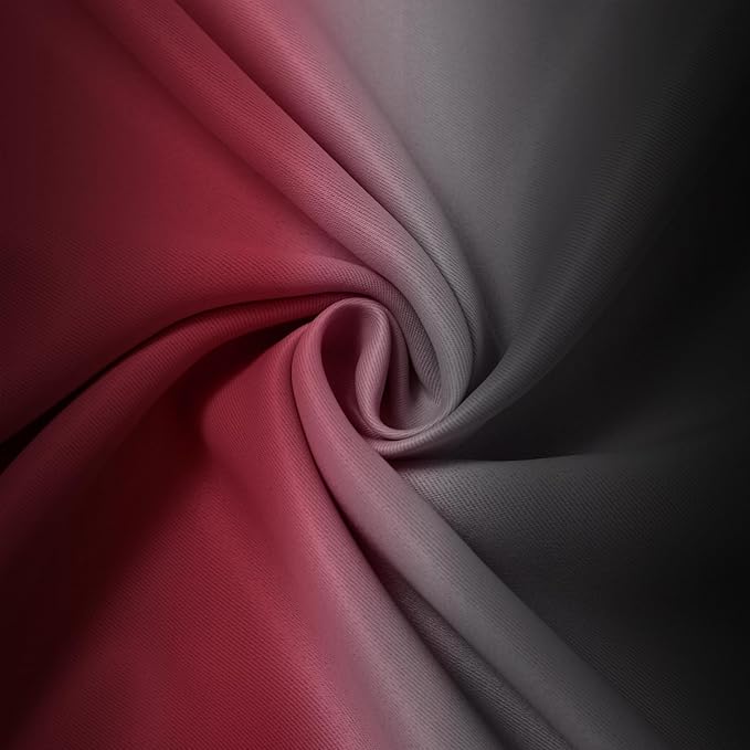 Yakamok Blackout Ombre Burgundy and Black Curtains - Image 8