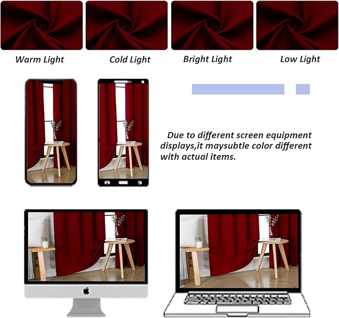 Simplebrand Red Blackout Curtains - Image 9