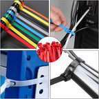 Heavy Duty Zip Ties 6 Inch 100 PCS Red Releasable Reusable, 55lbs Tensile Strength Nylon Cable Ties Adjustable for Cord Management and Garden Secure