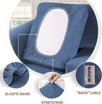 WEERRW Velvet Plush Fabric 4 Pieces Sofa Covers - Image 3