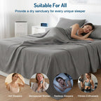 Coolmax® Cooling Sheets for Hot Sleepers, Queen Size, Grey