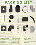 Replacement for Delta Shower Trim Kit 14 Series, 6-Inch Black Shower Head and Handle Set, Includes R10000-UNBXHF Valve and RP46074 Cartridge, Matte Black(with Cartridge and Valve)