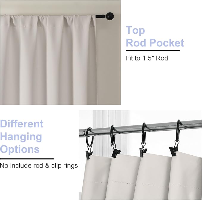 Simplebrand Natural Blackout Curtains - Image 4