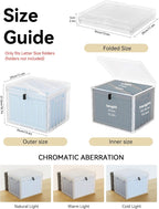 Lockable Plastic File Box with Lid for Letter-Size