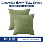MIULEE Pack of 2 Couch Throw Pillow Covers 24x24 Inch Spring Soft Sage Green - Image 6
