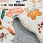 2x10 Washable Hallway Runner Rug: Long Floral Scalloped Soft Runners - Image 5