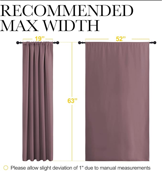 NICETOWN Blackout Curtains for Living Curtains, Room Darkening Curtains & - Image 7