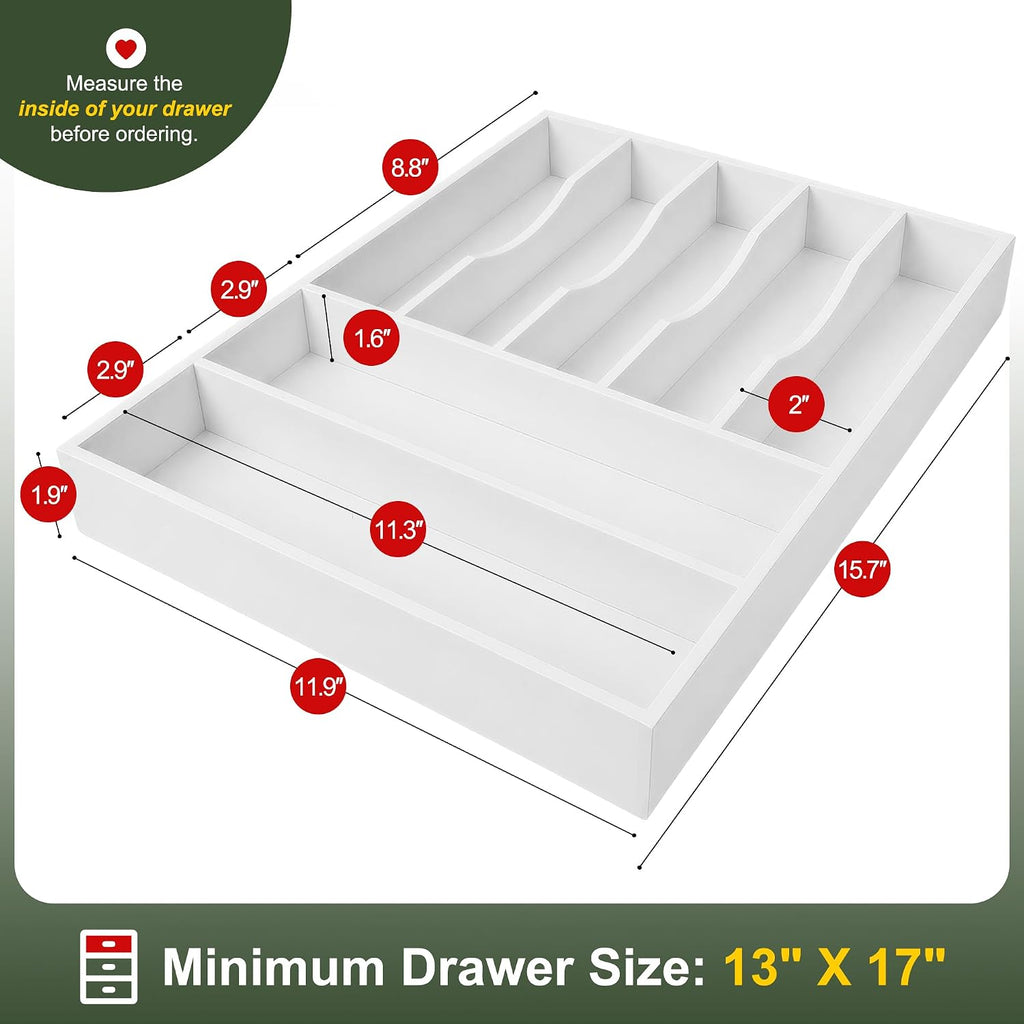 Kitchen Silverware Drawer Organizer and Storage Deep Cookware Utensil Cutlery Rack Office Drawer Organizer Tray Amazon Basics Kitchen Home Gadgets Rv Storage Solutions Wedding Registry Must Haves 2025
