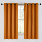 NICETOWN Room Darkening Orange Curtains 63 inches Long by NICETOWN
