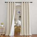 NICETOWN Natural Thick Linen Full Blackout Curtains by NICETOWN