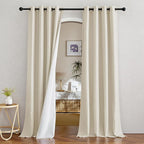 NICETOWN Natural Thick Linen Full Blackout Curtains by NICETOWN