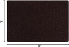 Luul Home Non Slip Brown Solid Rubber Back Thin Door Mat for Entryway 2x3 for Kitchen, Rug for Bathroom, Stain Resistant Easy Cleaning Non Shedding Carpet Brown 2 x 3